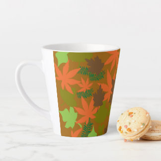 Leaf Design Latte Mug