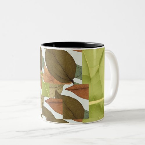 Leaf design patterned mug