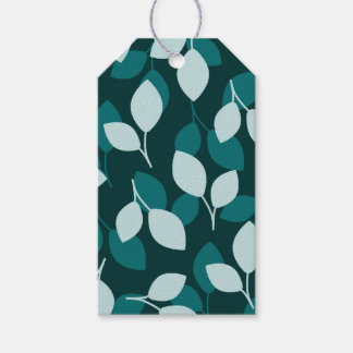 Leaf design print gift tag