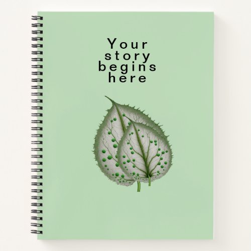 Leaf design Spiral Notebook