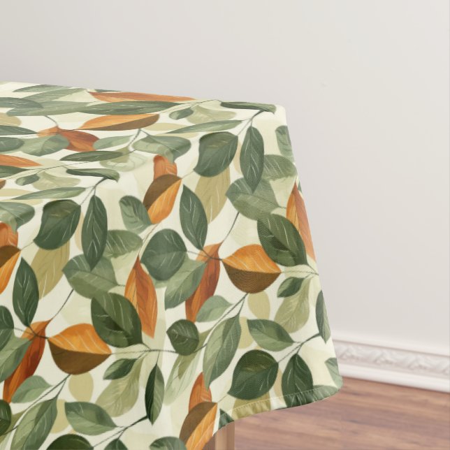 Leaf Design Table Cloth Autumn Leaves Fall Decor (In Situ)