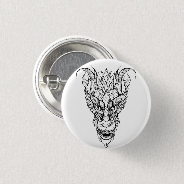 Leaf Dragon Button (Front & Back)