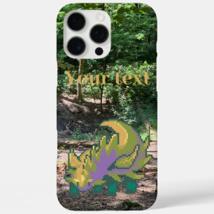 Leaf dragon in Forrest pixel art iPhone 16 Pro Max Case