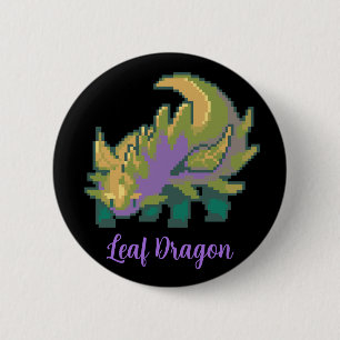 Leaf Dragon pixel art Button