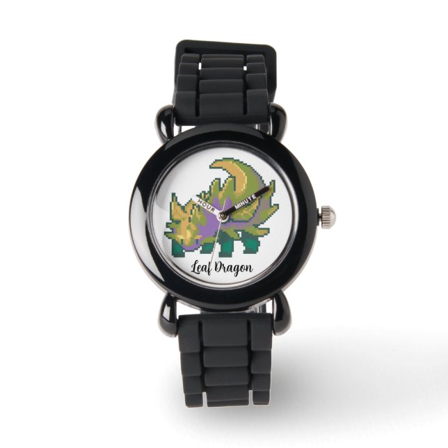 Leaf Dragon Pixel art Watch (Front)