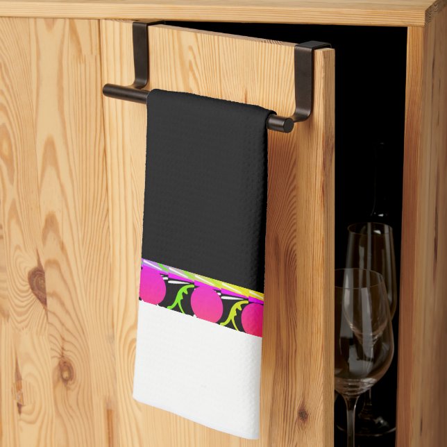 Leaf Embellished  Kitchen Towel (Thirds Fold)