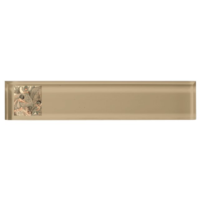 Leaf Faeries Mending Leaves Desk Name Plate (Front)