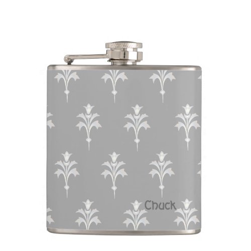 Leaf Fleur_de_lis pattern Flask