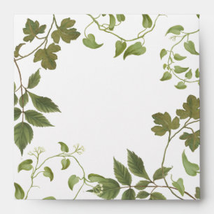 Leaf Foliage Summer Fall BOHO Woods Forest Wedding Envelope
