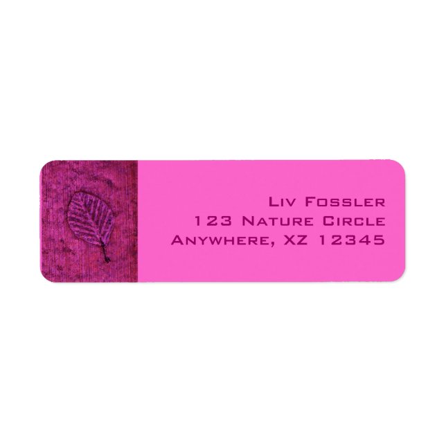 Leaf Fossils Label (Front)