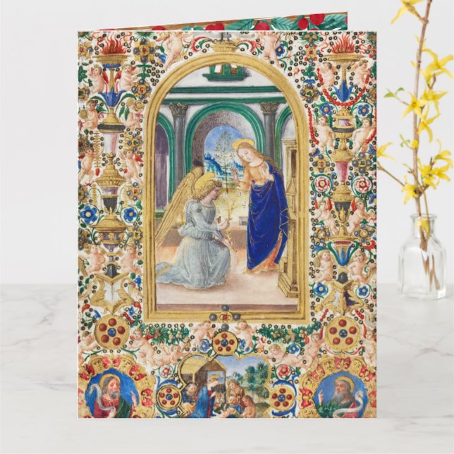 Leaf from a Book of Hours   Card (Yellow Flower)