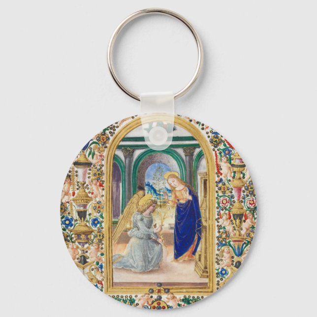 Leaf from a Book of Hours   Keychain (Front)