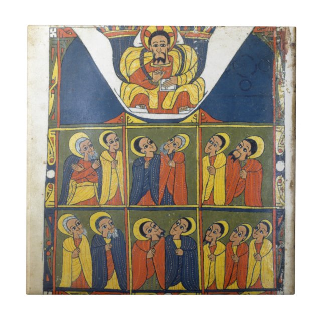 Leaf from Gunda Gunde Gospels Ceramic Tile (Front)