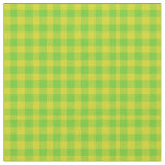 Leaf Green and Yellow Check Gingham Pattern Fabric
