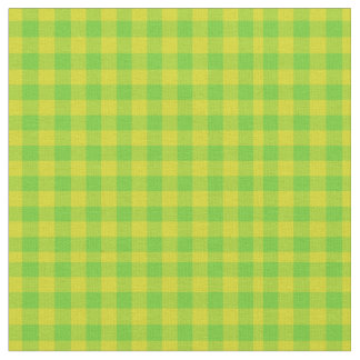 Leaf Green and Yellow Check Gingham Pattern Fabric