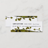 Leaf Green Branches Organic Modern Mini Business Card (Front/Back)