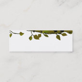 Leaf Green Branches Organic Modern Mini Business Card (Back)