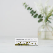 Leaf Green Branches Organic Modern Mini Business Card (Standing Front)