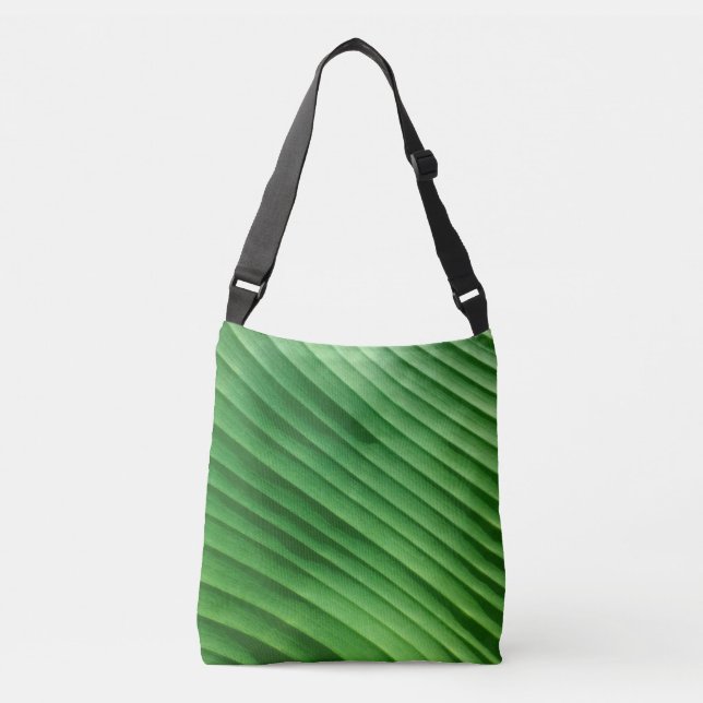 Leaf Green Diagonal Crossbody Bag (Front)