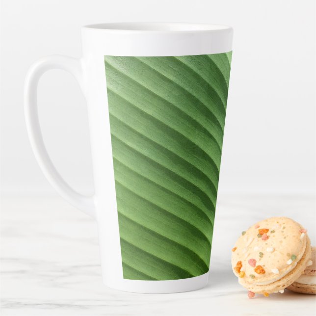 Leaf Green Diagonal Latte Mug (In Situ)