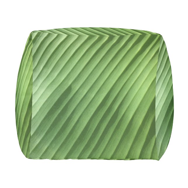 Leaf Green Diagonal Outdoor Pouf (Back)