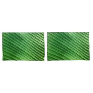 Leaf Green Diagonal Pillow Case