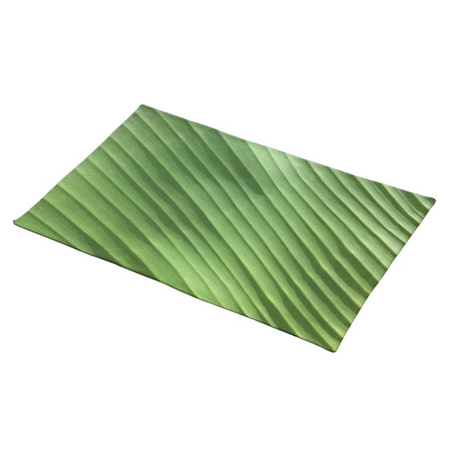 Leaf Green Diagonal Placemat (On Table)