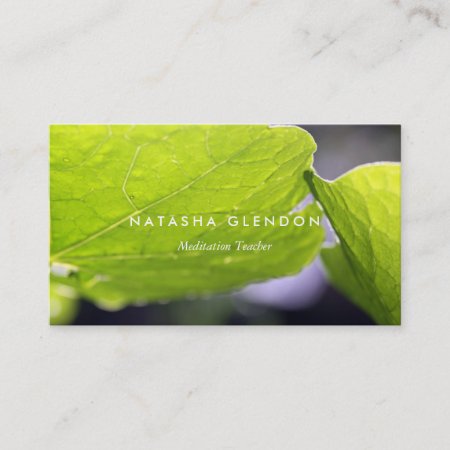 Leaf Green Nature Zen Business Card