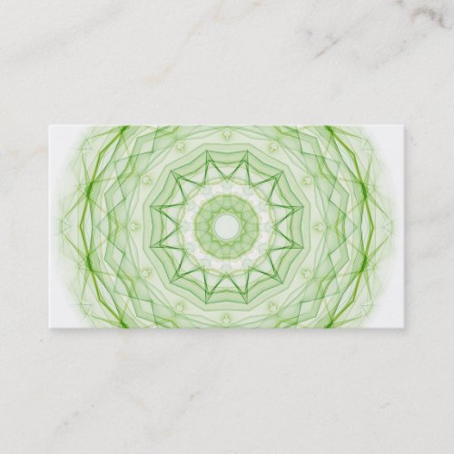 Leaf Green Spiderweb Business Card