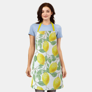 leaf-green-yellow-lemon-fruit apron