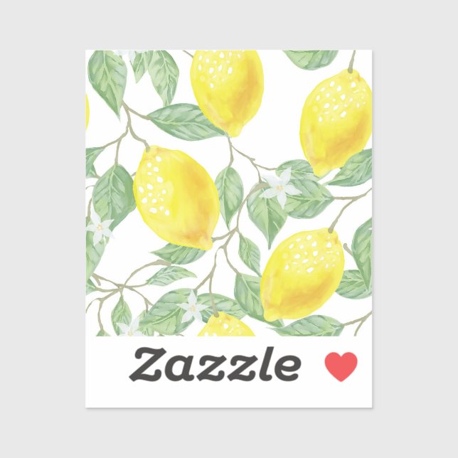 leaf-green-yellow-lemon-fruit sticker (Sheet)