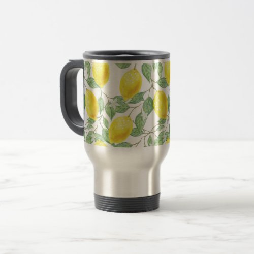 leaf_green_yellow_lemon_fruit travel mug