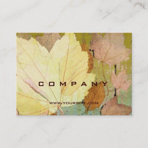 Leaf Harmony Orange Yellow Green Business Card