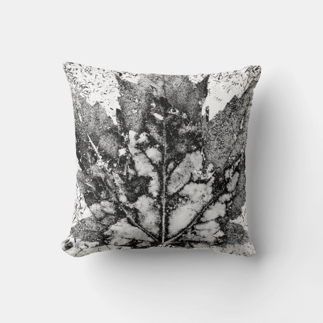 Leaf Impressions Throw Pillow (Front)