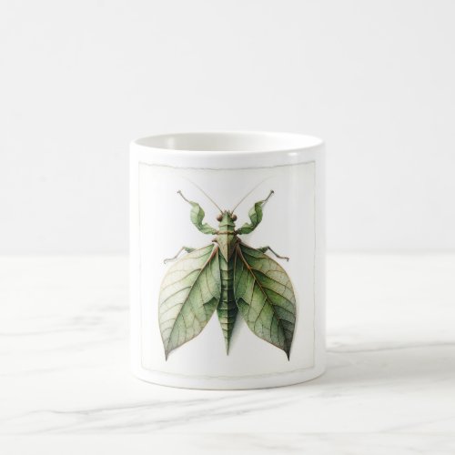 Leaf Insect Watercolor IREF310 _ Watercolor Coffee Mug