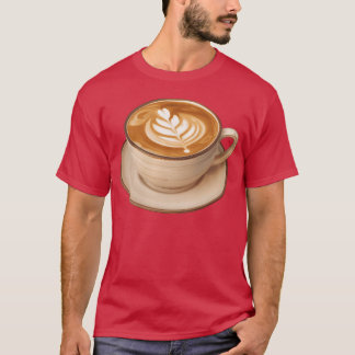 Leaf Latte Art on Ceramic Cup friend T-Shirt