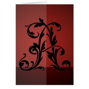 Leaf Letter A Cards