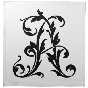 Leaf Letter A Cloth Napkin