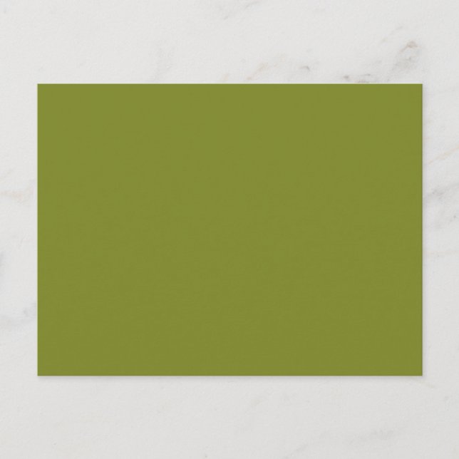 Leaf Light Army Green Solid Trend Color Background Postcard (Front)