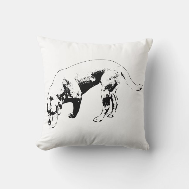 Leaf-Lined Path Companion Throw Pillow (Front)