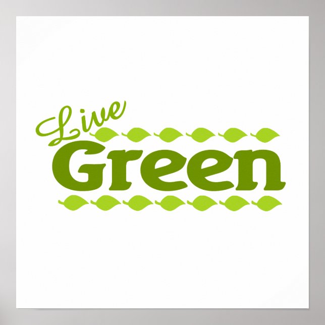 leaf live green poster (Front)