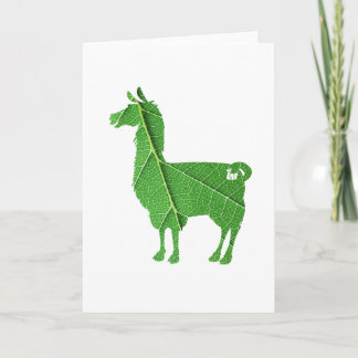 Leaf Llama Greeting Card
