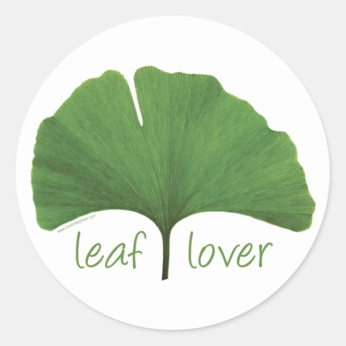 Leaf Lover Tree Hugger Classic Round Sticker