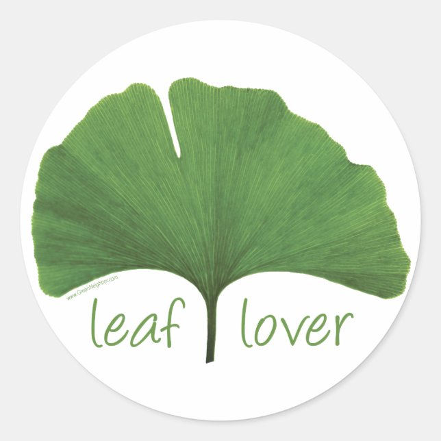 Leaf Lover Tree Hugger Classic Round Sticker (Front)