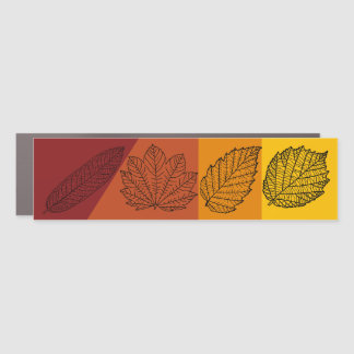 Leaf magnets: cayenne red to yellow car magnets