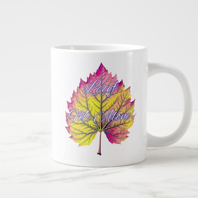 LEAF ME ALONE GIANT COFFEE MUG (Right)