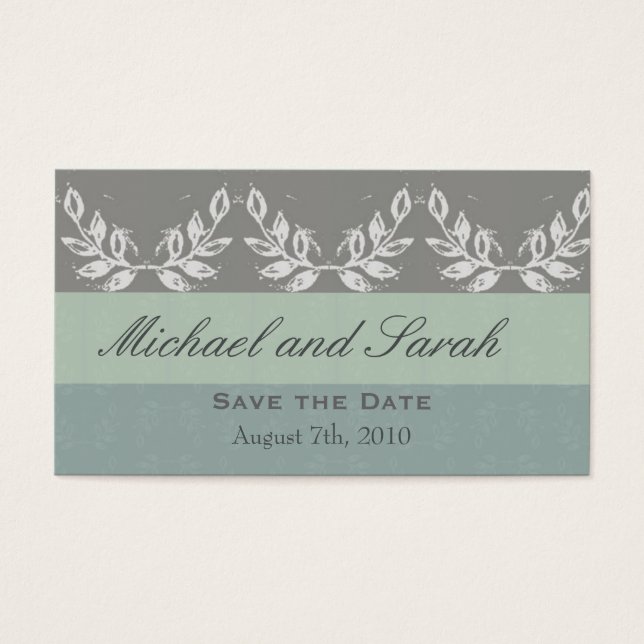 Leaf Motif Save the Date Custom (Front)