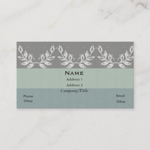 Leaf Motif Soft Shades Custom Personalized Business Card