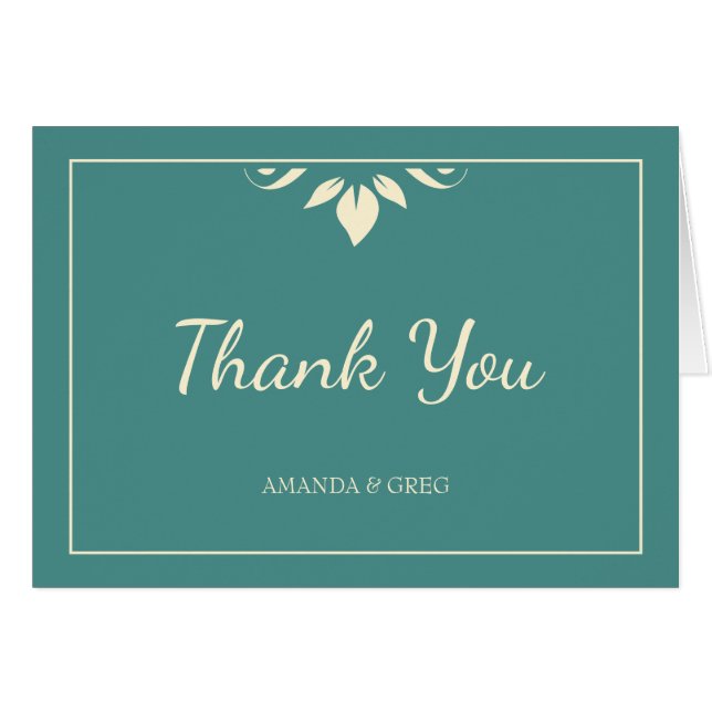 Leaf Motif Thank You (Front Horizontal)