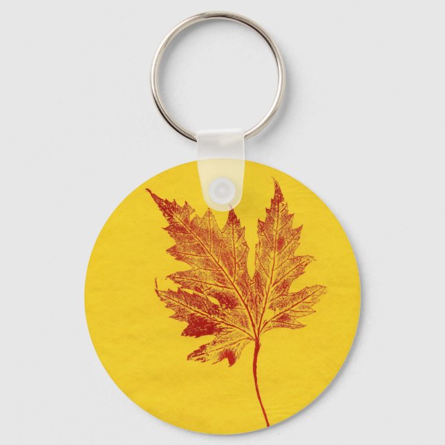 Leaf Nature Print Keychain (Front)